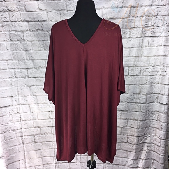 A2 Lollipop Star Burgundy Oversized Loose Fit Top - Picture 5 of 8